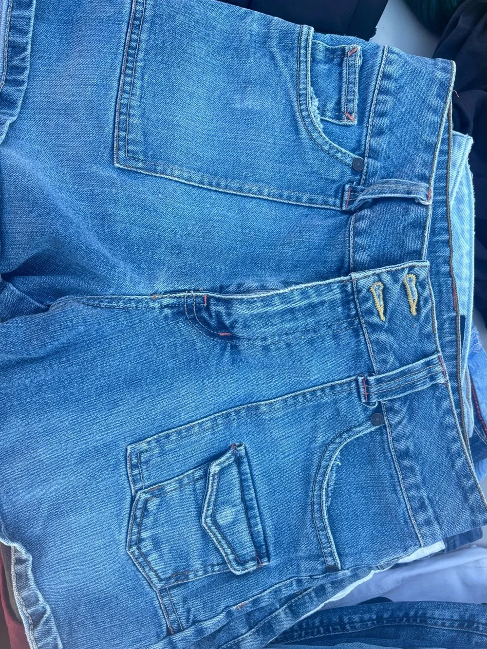 Blue Women's Denim Jeans Shorts - Classic Mid Wash